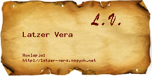 Latzer Vera névjegykártya